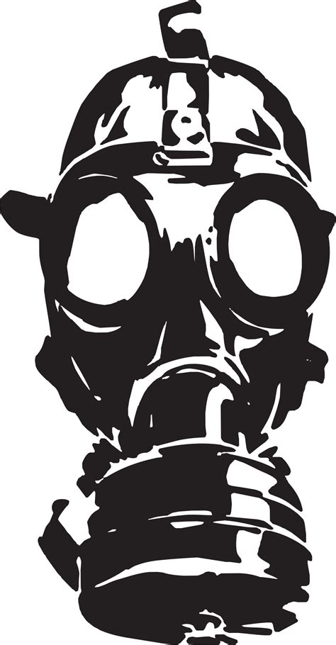 Skull Gas Mask Stencil