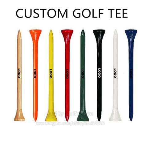 Custom Logo Printed Wooden Golf Tee Golf Bamboo Tees Plastic Tee