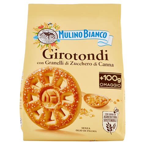 Mulino Bianco Girotondi Biscotti Con Granelli Di Zucchero Di Canna 800g