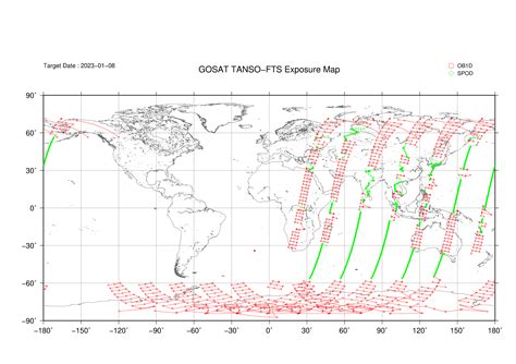 Tanso Fts Exposure Map Gosat Jaxa