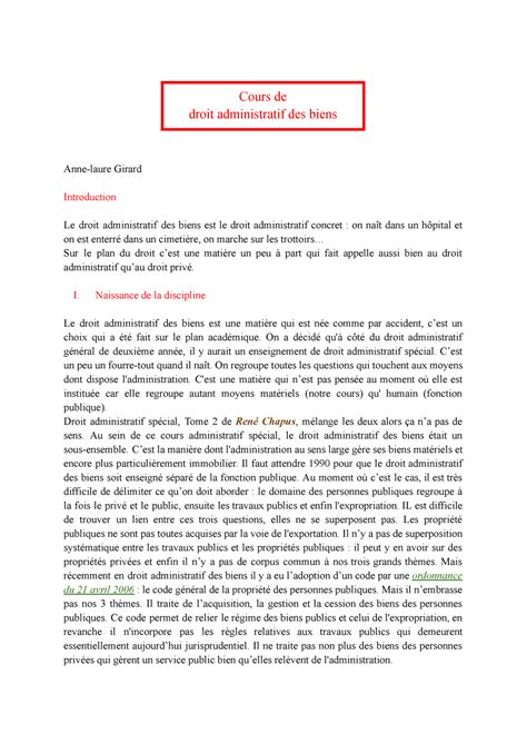 Début DAB S2 L3 2022 2023 Cours de droit administratif des biens Anne