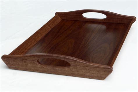 Hand Made Walnut Serving Tray By Three Trees Workshop