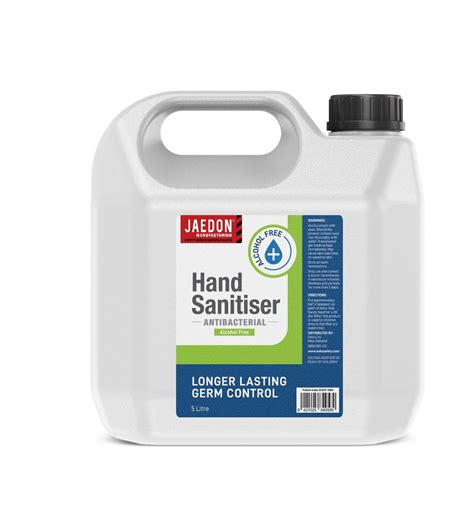 Alcohol Free 5ltr Hand Sanitiser Bottle Hygiene And Sanitisers Jaedon