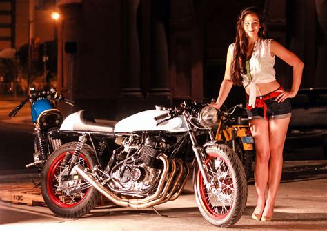 Girl And Cafe Racer Rocketgarage Cafe Racer Magazine