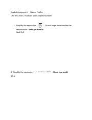 2 09 Unit Test Part 2 Docx Graded Assignment Hunter Findley Unit Test