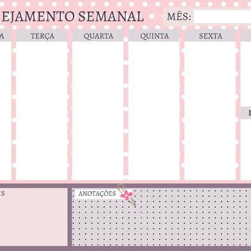 Planner Semanal Vertical Pdf Elo Produtos Especiais Planner