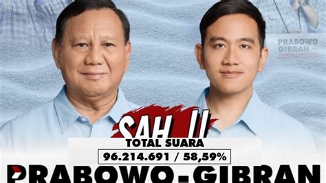 Sah Pasangan Prabowo Gibran Ditetapkan Sebagai Presiden Wakil