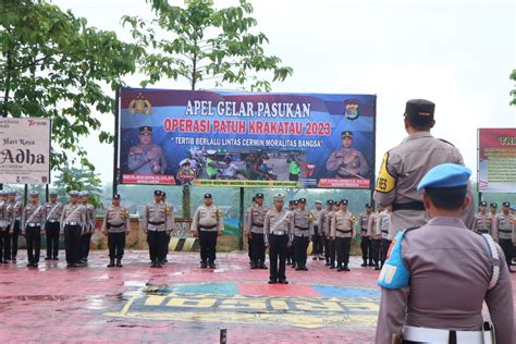 Polres Pesawaran Melaksanakan Operasi Patuh Krakatau Tahun 2023 Cakra