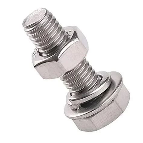 Polished Ms Hex Bolt Nut Set For Construction Size Inch At Rs