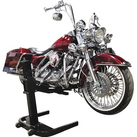 Kandl 1200 Lb Mobile Motorcycle Garage Lift Redline Stands