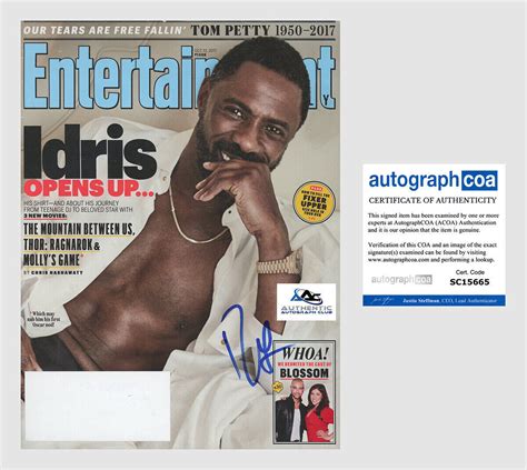 Idris Elba Autograph Signed Entertainment Weekly Magazine Acoa Ebay