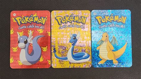 Pokemon Nintendo Vending Prism Sticker Dratini Dragonair Dragonite