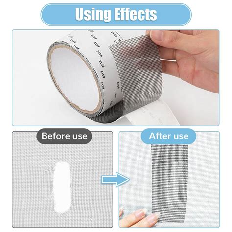 Window Screen Repair Tape Self Adhesive Net Mesh Repair Tape Door Fix Patch Anti Insect Mosquito