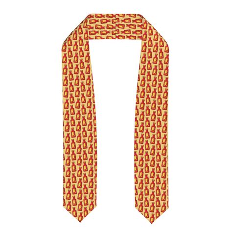 Fuzoiu Hot Chili Print Graduation Sash Graduation Stole Unisex Adult Graduation Stole Shawl