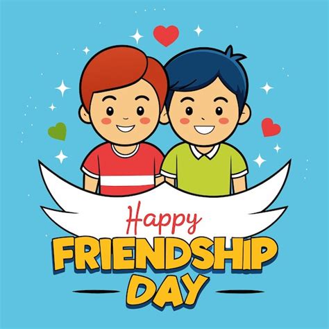 Premium Vector Happy Friendship Day Greeting Vector Illustration