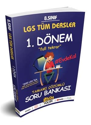 LGS 8 Sınıf Tüm Dersler 1 Dönem Full Tekrar Soru Bankası Benim Hocam