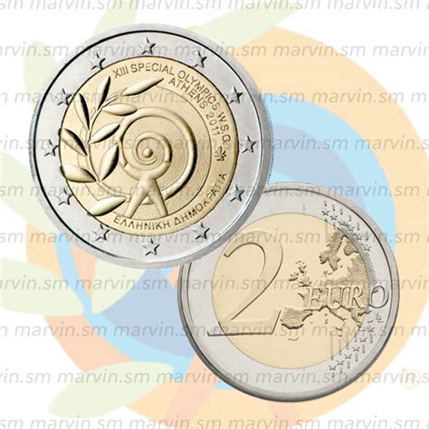 2 Euro Olimpiadi Speciali Atene Grecia 2011 Unc