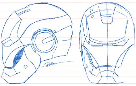 Iron Man Helmet Drawing at GetDrawings | Free download