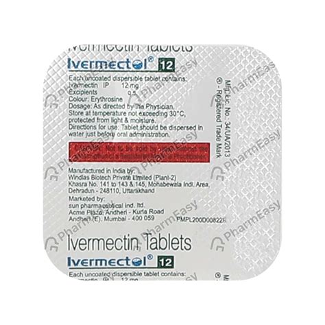 Ivermectol 12 MG Tablet 2 Uses Side Effects Price Dosage PharmEasy