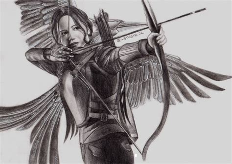 Katniss Everdeen By Stasya Jl On Deviantart Hunger Games Fan Art