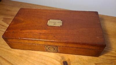 Dated Ww Mahogany Brass Compass Instrument Box By W H Harling