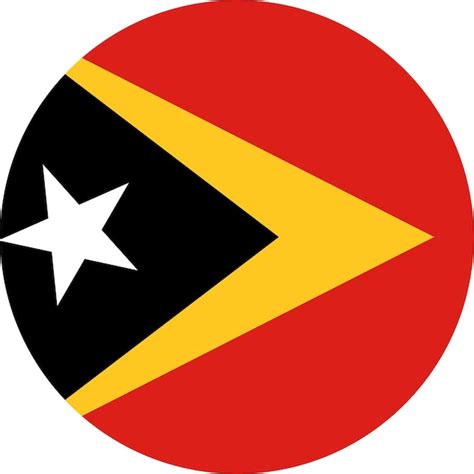 La Bandera Nacional Del Mundo Timor Oriental Vector Premium