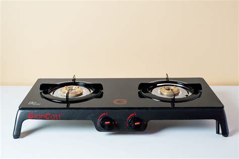 2 Burner Glass Top Cast Iron Gas Stove – Grancast