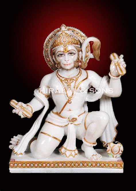 White Marble Hanuman Statue, Rs 25000 /piece Parshav Nath Murti Art ...