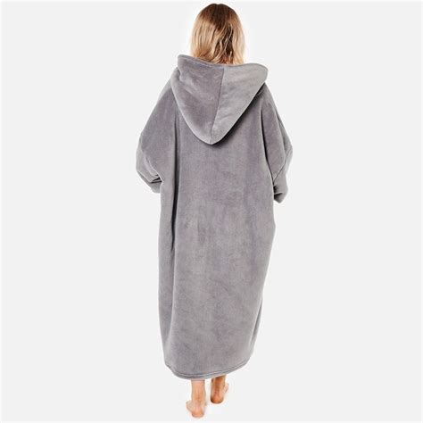 Sienna Extra Long Oversized Blanket Hoodie Wearable Blanket With Pockets Sleeves Soft Sherpa