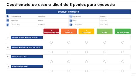 La Gu A S Per R Pida De La Escala De Likert Plantillas Ppt Incluidas