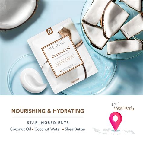 Foreo Sheet Masks Coconut Oil X 3 ฟอริโอ้ ชีทมาส์ก สูตรโคโค่นัท ออยล์ 3 ซองกล่อง ฟอริโอ้