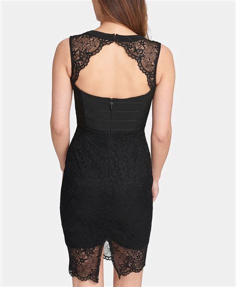 Guess Lace Open Back Bodycon Dress Macys