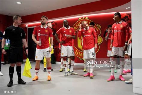 Manchester United Players Are Seen In The Dressing Room Before Their