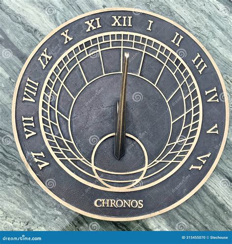 Chronos Sundial A Timeless Marker In Hel Poland Eu Stock Photo