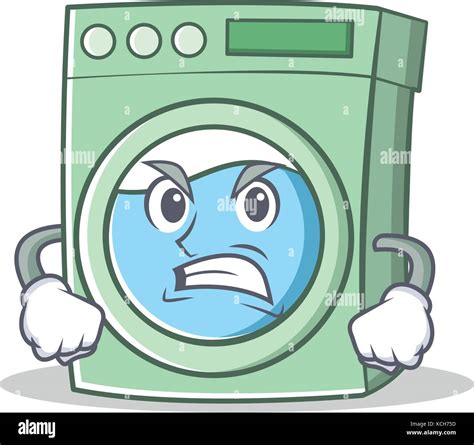 Angry Washing Machine Character Cartoon Stock Vector Image And Art Alamy