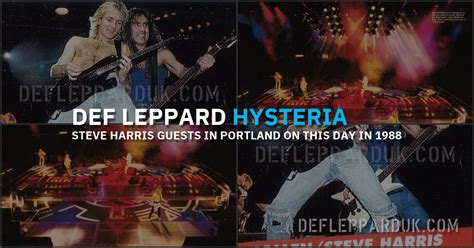 Years Ago Iron Maiden S Steve Harris Guests W Def Leppard On