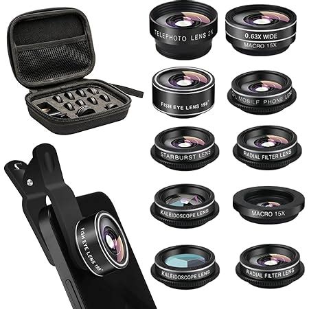 Amazon Apexel 10 In 1 Phone Camera Lens Kit Wide Angle Macro