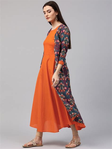 15 Stylish Latest Double Layered Kurtis Online Shopping Layered Kurta