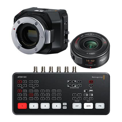 Blackmagic Design Micro Studio Camera 4K G2 Bundle With LUMIX G 14 42mm