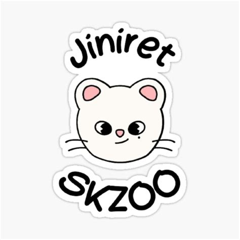 Stray Kids Skzoo Jiniret Head W Name Colored Outline Stray Kids