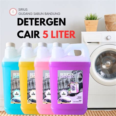 Jual Deterjen Cair Sirius 5 Liter Detergent Cair Detergen Laundry