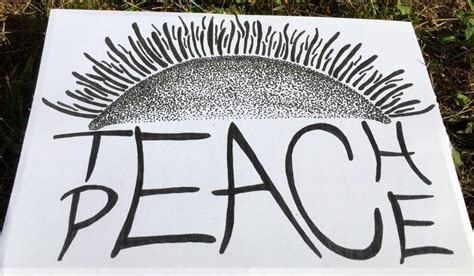 Teach Peace Art Teach Peace Print Teach Peace Pointillism | Etsy