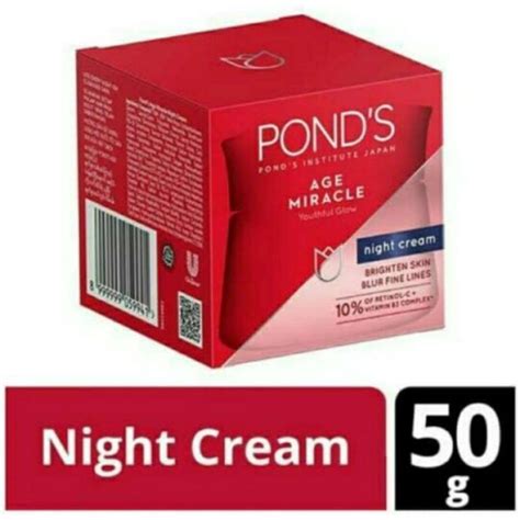 Jual Pond S Age Miracle Night Cream Jar G Shopee Indonesia