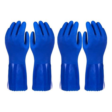 2 Pack Dishwashing Gloves Reusable Kitchen Household Rubber Gloves For Cleaning Dish Washing