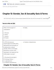 Chapter 12 Gender Sex Sexuality Quiz Terms Flashcards Quizlet Pdf