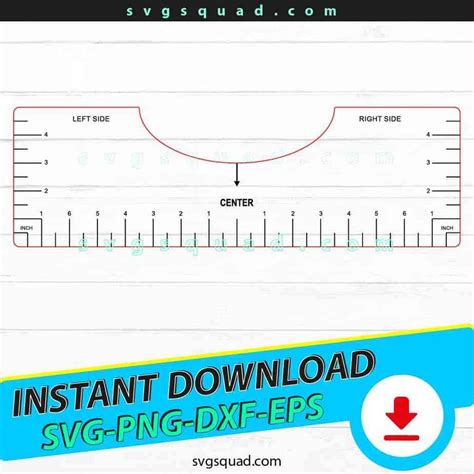 T Shirt Ruler SVG - Tee Shirt Ruler Placement Guide Template - SvgSquad