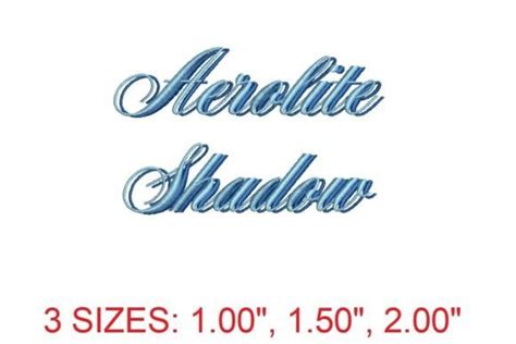 Aerolite Shadow Embroidery Font Creative Fabrica