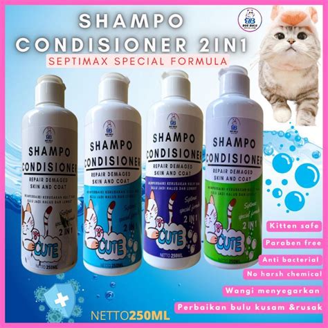 Jual Sampo Kondisioner Anti Iutu Jamur Bulu Rontok Kusam Kucing 250ml