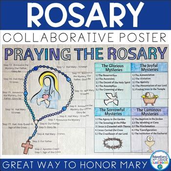 Praying The Rosary Catholic Collaborative Poster Hail Mary Tpt