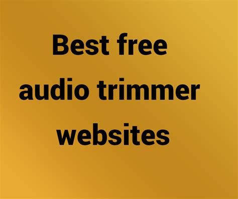Online Audio Trimmer | Easily Trim Your Audio Files Online